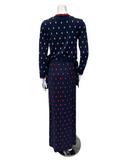 Mega Dreams 357873 Red Intertwined Print Navy Modal Nursing Nightgown Myselflingerie.com