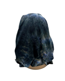 BUL101-A Blue/Black Tie Dye Unlined Pre-Tied Bandanna