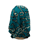 Triple Up BUL855 Teal/Grey Abstract Leopard Unlined Pre-Tied Bandanna Myselflingerie.com