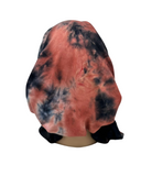 Triple Up BUL101-B Black/Coral Tie Dye Unlined Pre-Tied Bandanna Myselflingerie.com