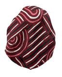 Royal T TSFVP-RB-BY Burgundy Rainbow Lines Print Pre-Tied Bandanna with Velvet Grip Myselflingerie.com