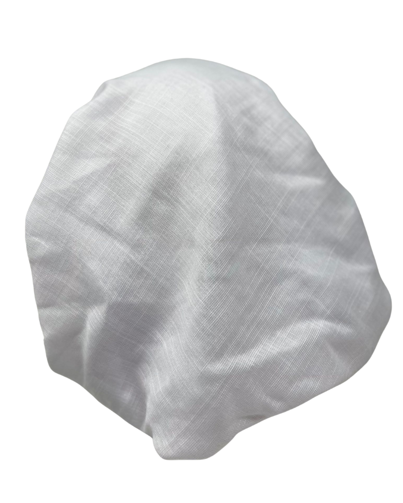 Royal T TSFVP-WH-SL Solid White / Silver Border Pre-Tied Bandanna with Velvet Grip Myselflingerie.com