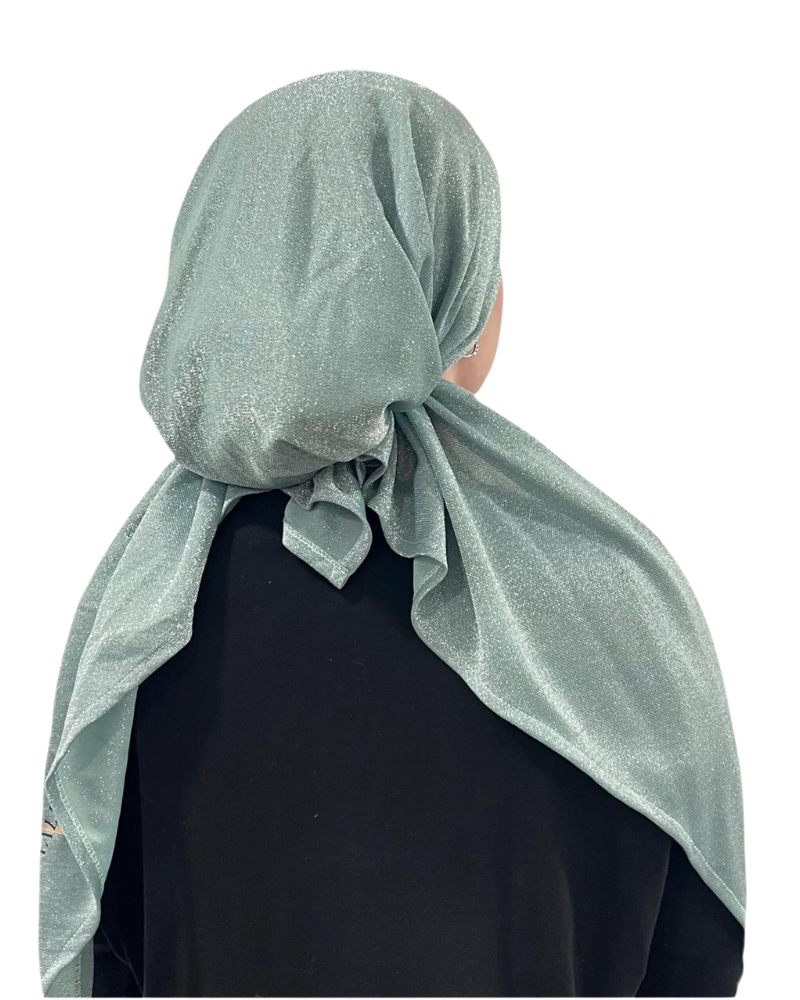 Valeri Mint Green Shimmer Pre-Tied Bandanna with Full Grip Myselflingerie.com