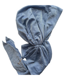 Light Blue Shimmer Pre-Tied Bandanna with Full Grip