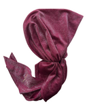 Valeri Cranberry Shimmer Pre-Tied Bandanna with Full Grip Myselflingerie.com