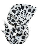 Valeri Leopard Black & White Crinkle Pre-Tied Bandanna with Full Grip Myselflingerie.com