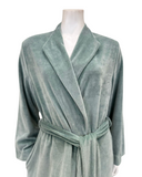 Verdiani 4237 Salvia Green Cotton Velvet Morning Wrap Robe Myselflingerie.com