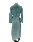 Verdiani 4237 Salvia Green Cotton Velvet Morning Wrap Robe Myselflingerie.com