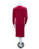 Velvet AL868SBRY Solid Berry with White Piping Button Down Modal Nightshirt Myselflingerie.com