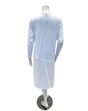 Velvet AL868SWT Solid White with White Piping Button Down Modal Nightshirt Myselflingerie.com