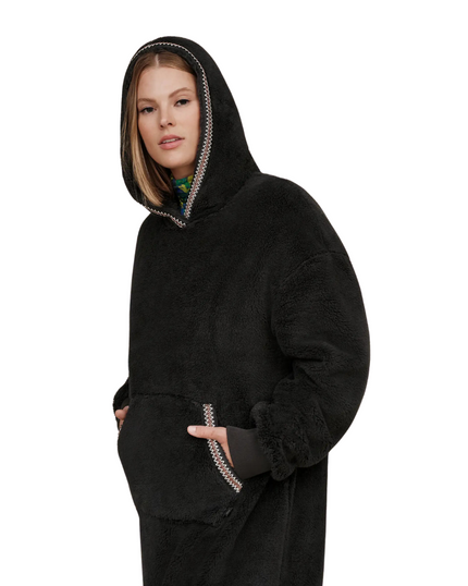 UGG 1158532 Black UGGfluff Oversized Hoodie Lounger Myelflingerie.com