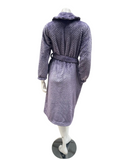 VelvetVibe AL302LV Lavender Textured Furry Morning Robe & Eye Mask Myselflingerie.com