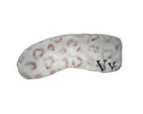 VelvetVibe AL301PK Pink Leopard Furry Morning Robe & Eye Mask Myselflingerie.com