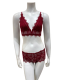 Cosabella ALUR1301 + 0771 Sindoor Red Allure Bralette & Panty Set Myselflingerie.com