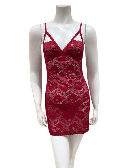 Cosabella NEVER9501 Sindoor Red Naughtie Chemise & G String Set Myselflingerie.com