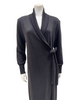Verdiani 8216 Black Bamboo Cotton Morning Wrap Robe Myselflingerie.com