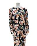 Furstenberg 24300676LI Black Floral Paradise Print Button Down Modal Nightgown Myselflingerie.com