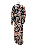 Furstenberg 24300676LI Black Floral Paradise Print Button Down Modal Nightgown Myselflingerie.com