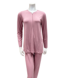 Iora Lingerie 24518 Dusty Rose Lace V Neck Modal Pajamas Set Myselflingerie.com