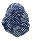 Atifa AT17/189 Blue Houndstooth Pre-Tied Bandanna with Velvet Grip Myselflingerie.com