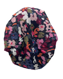 Atifa AT17/183 Abstract Floral Denim Pre-Tied Bandanna with Velvet Grip Myselflingerie.com