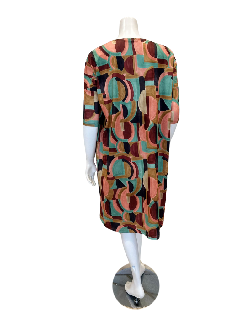 Jackie O' SWMDRS-GEO Geometric Swim Cover Up Dress Myselflingerie.com