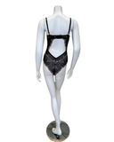 Montelle 9563 Black/Bloom Dolce Vita Bandeau Bodysuit Myselflingerie.com