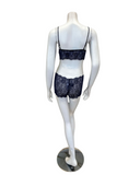 Oh! Zuza M4350 Navy Lace Sheer Bralette & Panty Set Myselflingerie.com