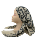 SP302IV Ivory Designer Print Pre-Tied Open Back Bandanna