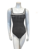 Gottex 25GC172U Black/Cream Golden Chic Square Neck Swimsuit Myselflingerie.com