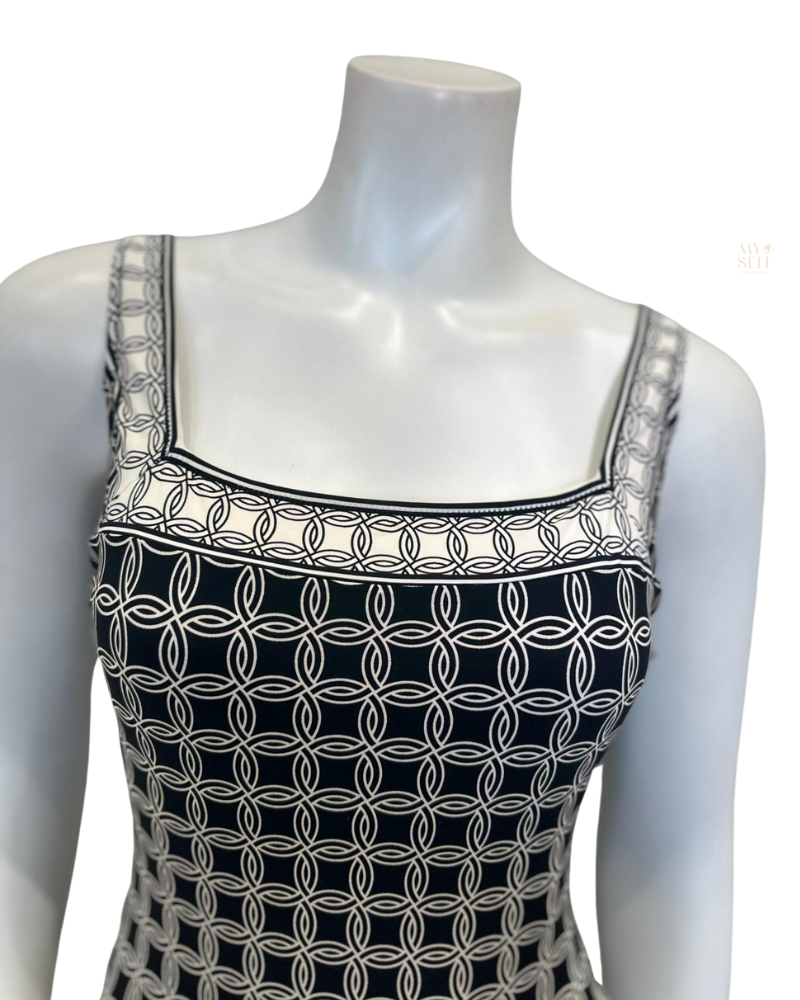 Gottex 25GC172U Black/Cream Golden Chic Square Neck Swimsuit Myselflingerie.com