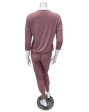 Oh! Zuza OZ214PJM Antique Rose Ribbed Modal Pajamas Set Myselflingerie.com