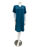 Mon Loungewear Cobalt Button Down Short Sleeve Modal Nightshirt