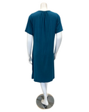 Mon Loungewear CCSSN Cobalt Button Down Short Sleeve Modal Nightshirt Myselflingerie.com