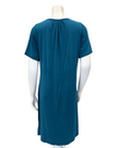 Mon Loungewear CCSSN Cobalt Button Down Short Sleeve Modal Nightshirt Myselflingerie.com