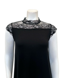 Oh! Zuza 4425 Sheer Lace Black Modal Nightshirt Myselflingerie.com