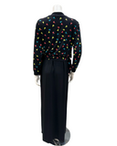 Mega Dreams 357612 Multi Colored Print Black Modal Nursing Nightgown Myselflingerie.com