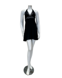 Oh!Zuza 4403 + 4402 Black Lace Halter Neck Chemise & Wrap Set Myselflingerie.com