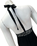 Oh!Zuza 4403 + 4402 Black Lace Halter Neck Chemise & Wrap Set Myselflingerie.com