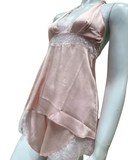 Oh! Zuza 4401 Dusty Pink Lace Halter Neck Cami & Shorts Set Myselflingerie.com