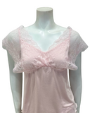 Oh! Zuza 4421 Light Rose Lace Modal Cami & Shorts Set Myselflingerie.com