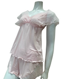 Oh! Zuza 4421 Light Rose Lace Modal Cami & Shorts Set Myselflingerie.com