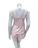 Oh! Zuza 4421 Light Rose Lace Modal Cami & Shorts Set Myselflingerie.com