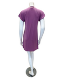 Fleurt 638 Berry Glaze Fluttered Sleeve Modal Nightshirt Myselflingerie.com