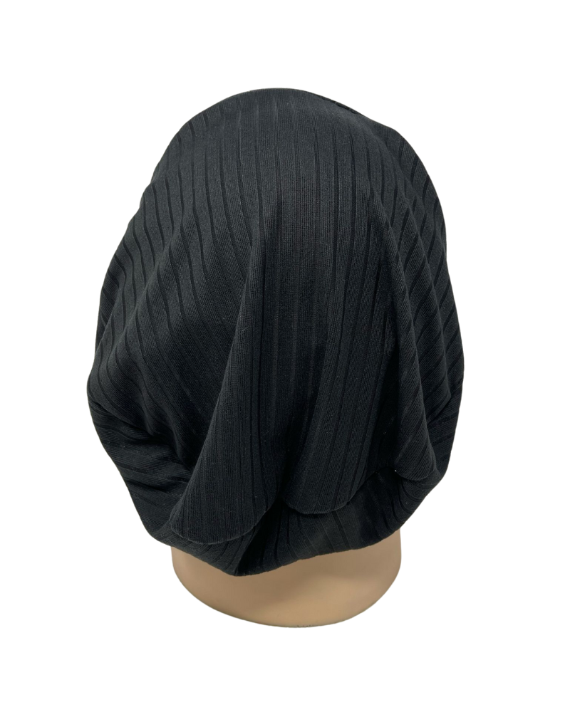 Triple Up SS593 Black Ribbed Sleeping Snood Myselflingerie.com