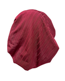 Triple Up BL946 Burgundy Shiny Ribbed Lined Pre-Tied Bandanna Myselflingerie.com