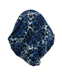 Triple Up BUL938 Blue Leopard Metallic Unlined Pre-Tied Bandanna Myselflingerie.com