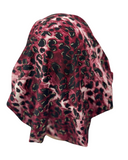 Triple Up BUL933 Burgundy Leopard Metallic Unlined Pre-Tied Bandanna Myselflingerie.com