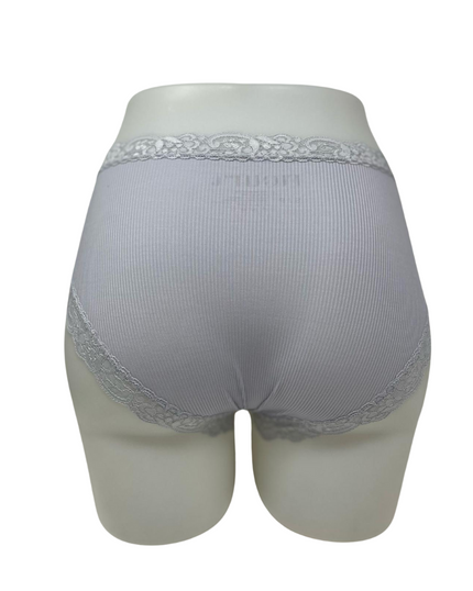 Fleur't Silver Lake Rib Iconic Modal Lace Hi Waisted Brief