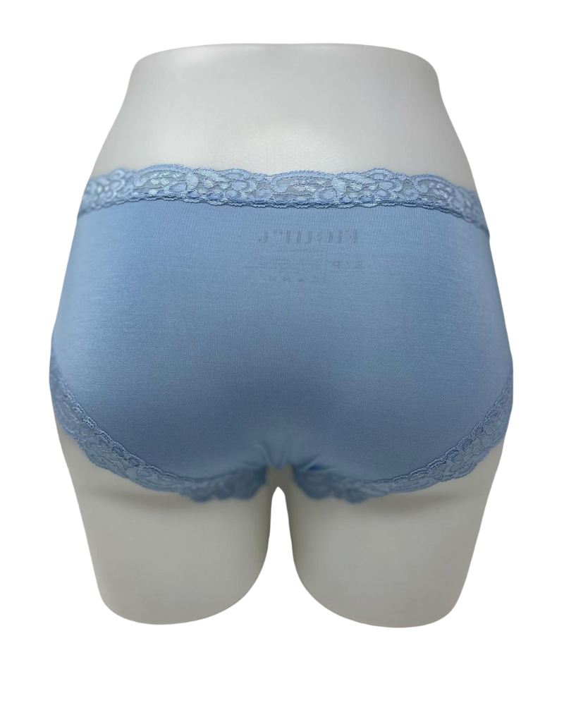 Fleur't 600 Bluebell Iconic Modal Lace Trim Boyshort Myselflingerie.com